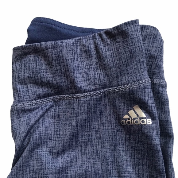 ADIDAS Women's Small Blue Climalite Activewear Tights Leggings Crops - Picture 2 of 9